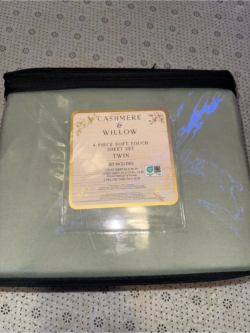 Cashmere & Willow 4-Piece Twin Sheet Set Green